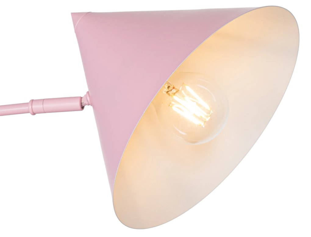 Design wandlamp roze verstelbaar - Triangolo