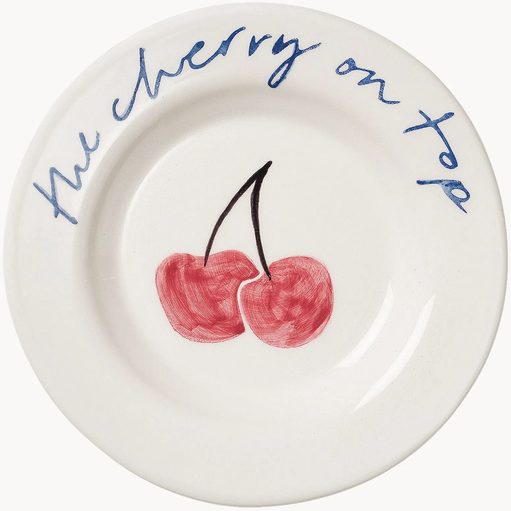 Handbeschilderd dessertbord Cherry