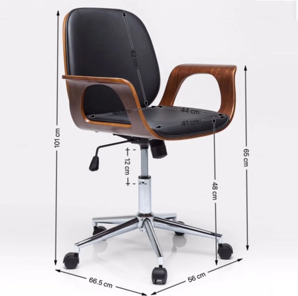 Bureaustoel Walnoot
