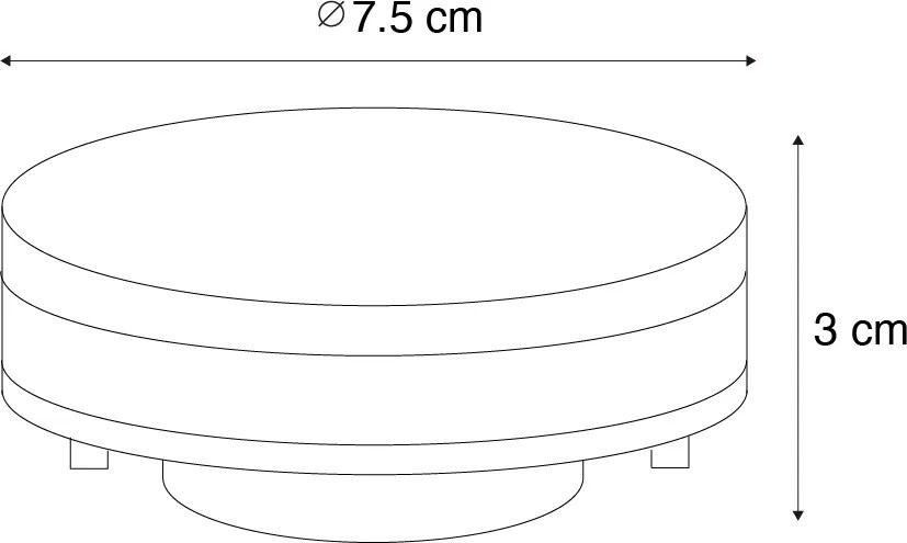 Set van 5 GX53 3-staps dimbare LED lampen 9W 900 lm 3000K