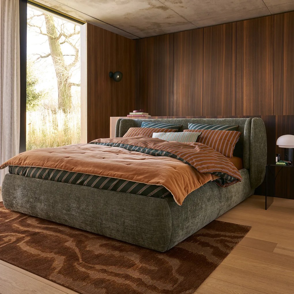 Gestoffeerd bed met boxspring, Meridiano