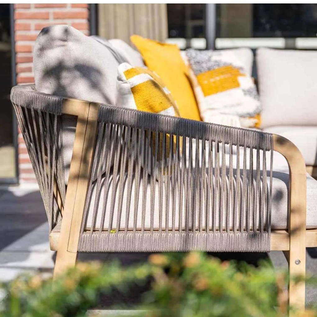 Garden Impressions Alora lounge dining set 3-delig links - grey sand