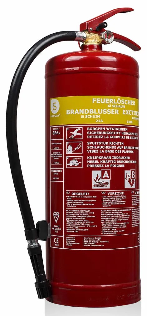 Smartwares Schuimblusser SB6 6 L klasse AB staal 10.015.05