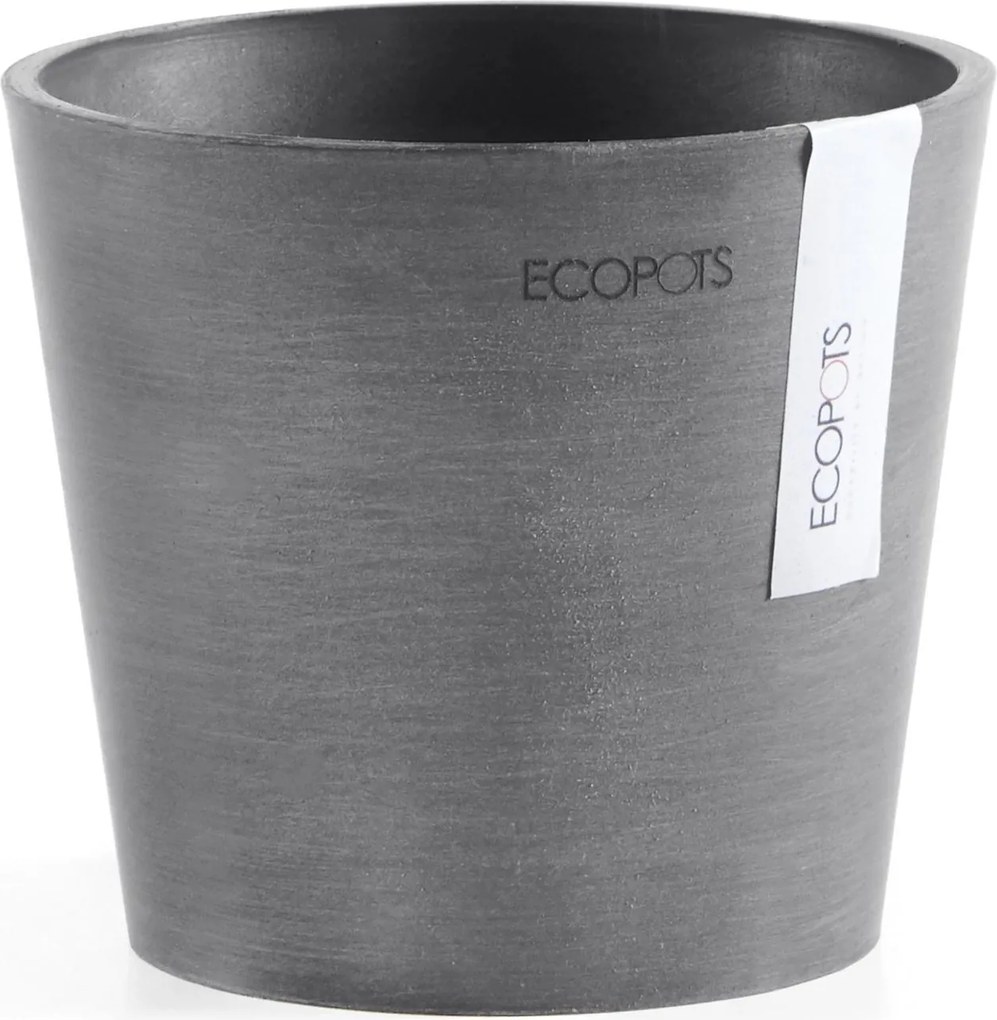 Ecopots Amsterdam 13 - Grey - Diameter 13 x H11,4 cm - Ronde grijze bloempot