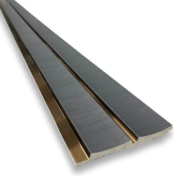 Wandpaneel Grace Antraciet 260x12cm - 260 cm x 12 cm x 1.2 cm | 1.2 kg | Paneli akoestische wandpanelen - AKU Wandpanelen