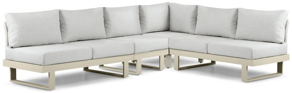 Hoek loungeset 6 personen Aluminium Taupe  Lifestyle Garden Furniture Lorenzo