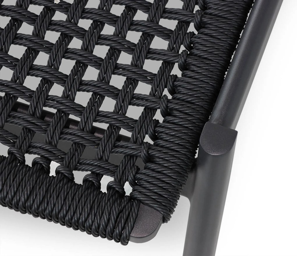 Coco Ralph Ligbed Verstelbaar Aluminium/wicker Grijs