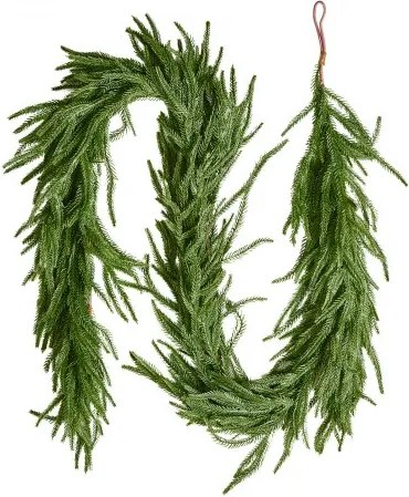 VEVOR Kerstkrans, 1828 mm, Realistische Norfolk Dennenkrans, Dennenkrans, Kunstmatige Groenkransen, Kerstdecoratie voor Binnen en Buiten op Tafel, Schoorsteenmantel en Open Haard