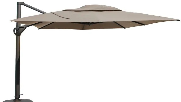 4 Seasons Outdoor Hacienda parasol 300 x 400 cm taupe, antraciet frame  Parasol    taupe weerbestendig