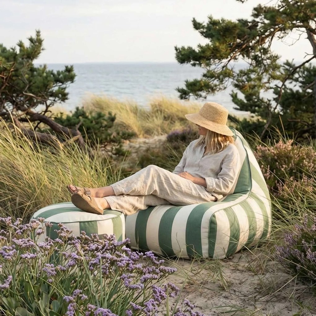 Sackit Stoel & Pouf Outdoor - Renesse Olive