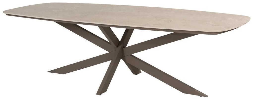 Taste by 4 Seasons Florence low dining set terre met Nevada low dining tafel terre 250 cm * SALE * Tuinset bruin weerbestendig