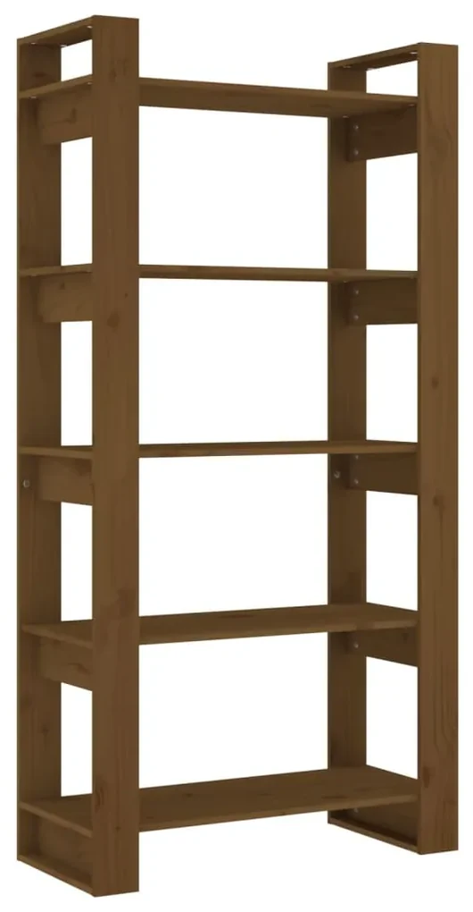vidaXL Boekenkast/kamerscherm 80x35x160 cm massief hout honingbruin