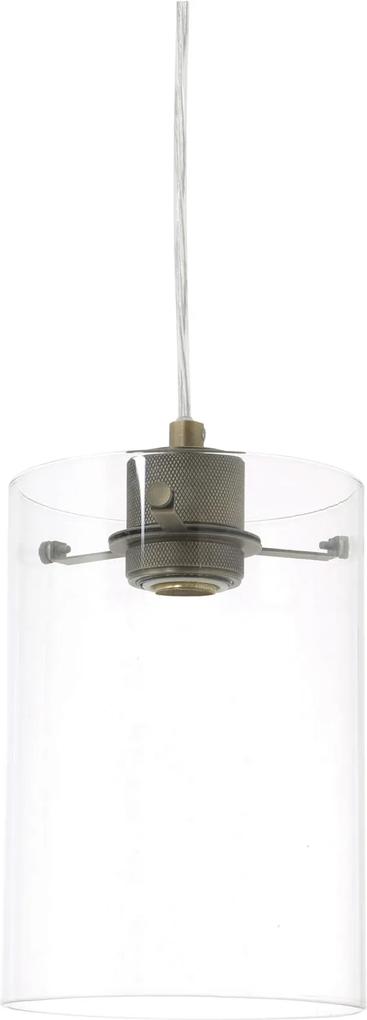 Hanglamp VANCOUVER - ant.brons-glas