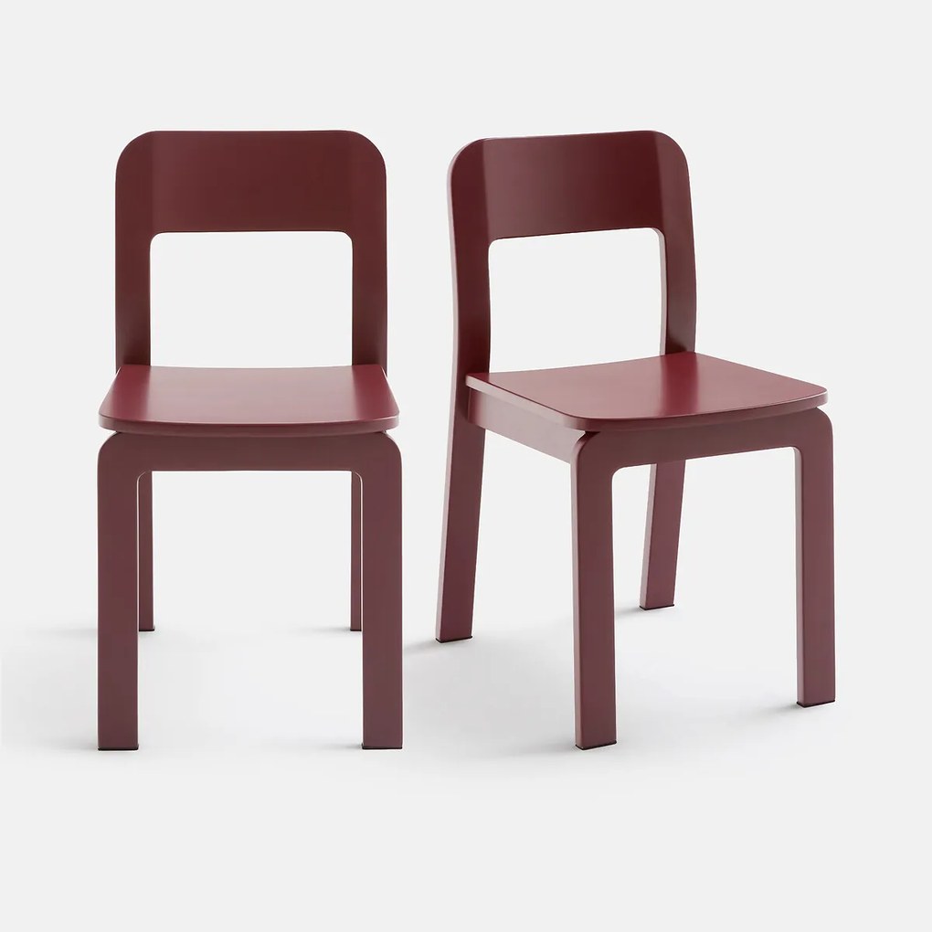 Set van 2 gebeitste massief berken stoelen, Talet