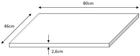 Fontana Rovigo badmeubel toppaneel 80x46cm kasteel bruin