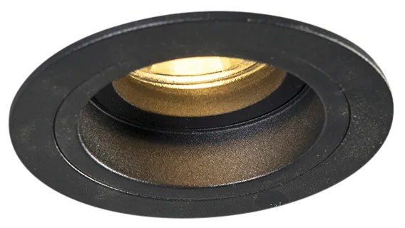Set van 6 Moderne inbouwspot zwart 9,2 cm draai- en kantelbaar - Chuck GU10 Binnenverlichting Lamp