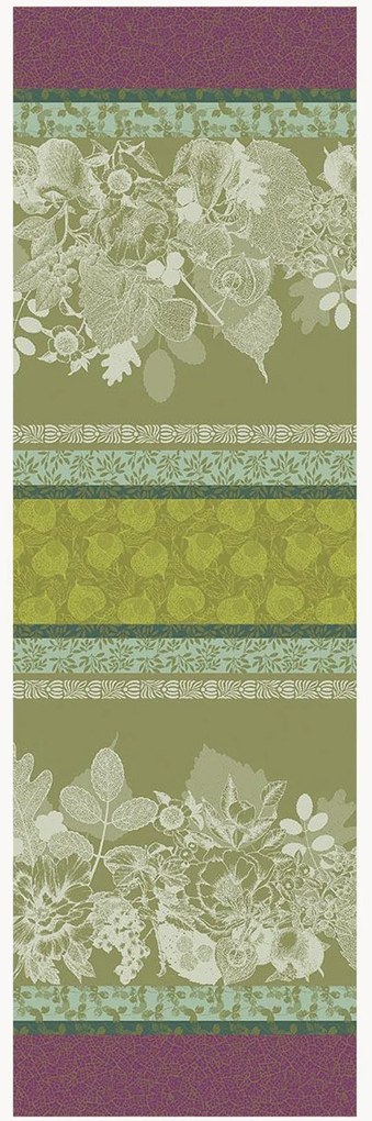 Jacquard tafelloper Mille Botanique Mousse