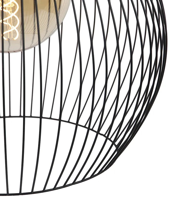 Design ronde hanglamp zwart 50 cm - Dos Modern E27 Binnenverlichting Lamp