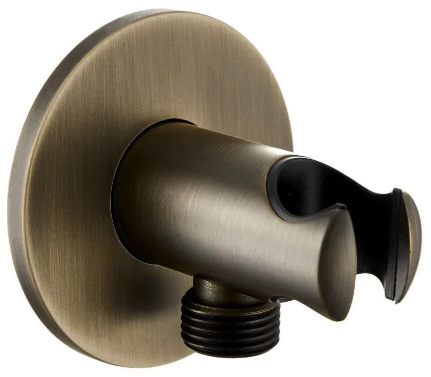 Saniclear Cube inbouw regendouche met inbouw douchekop 30x30cm en 2 standen handdouche verouderd messing