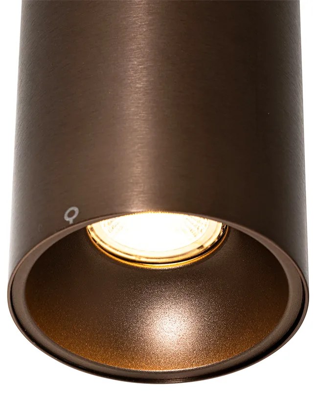 Moderne opbouwSpot / Opbouwspot / Plafondspot donkerbrons GU10 50mm - Deep Design GU10 cilinder / rond Binnenverlichting Lamp
