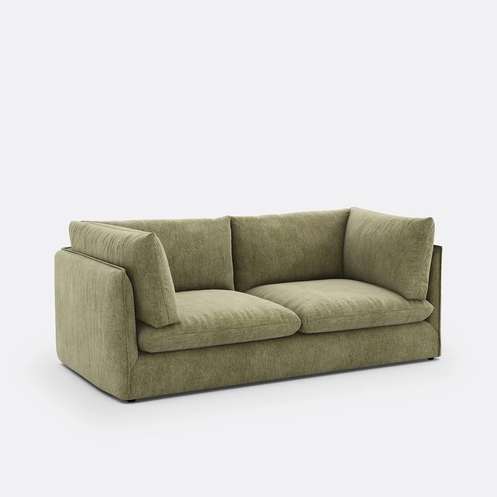 3-zits rechte bank in gevlekt polyester, MALO