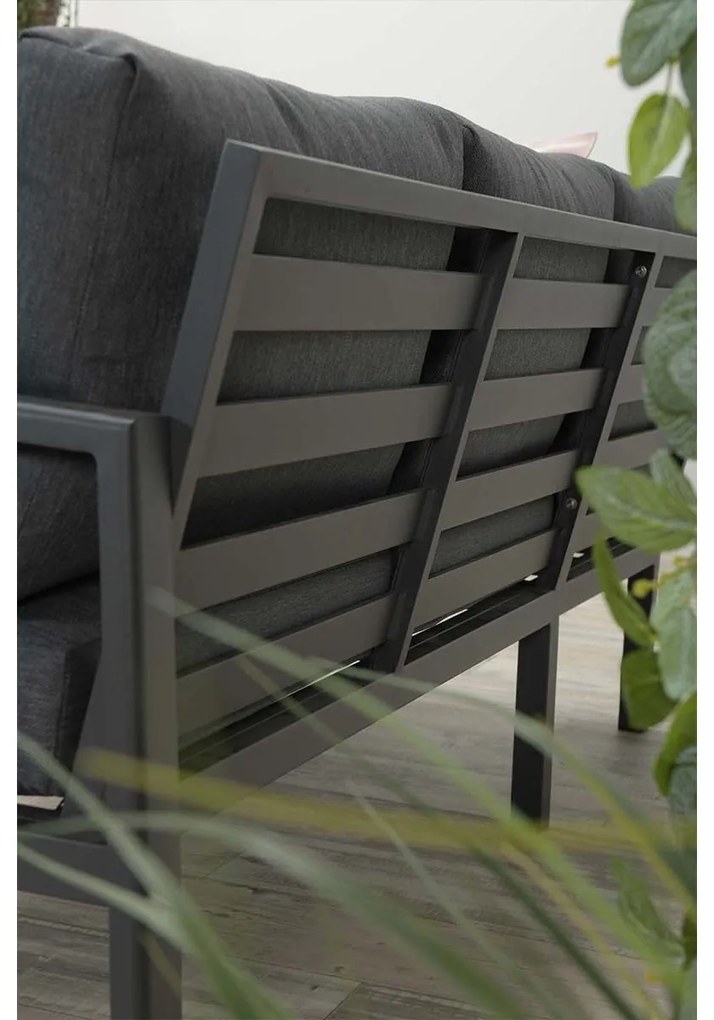 Garden Impressions Denver loungeset 4-delig links - zwart
