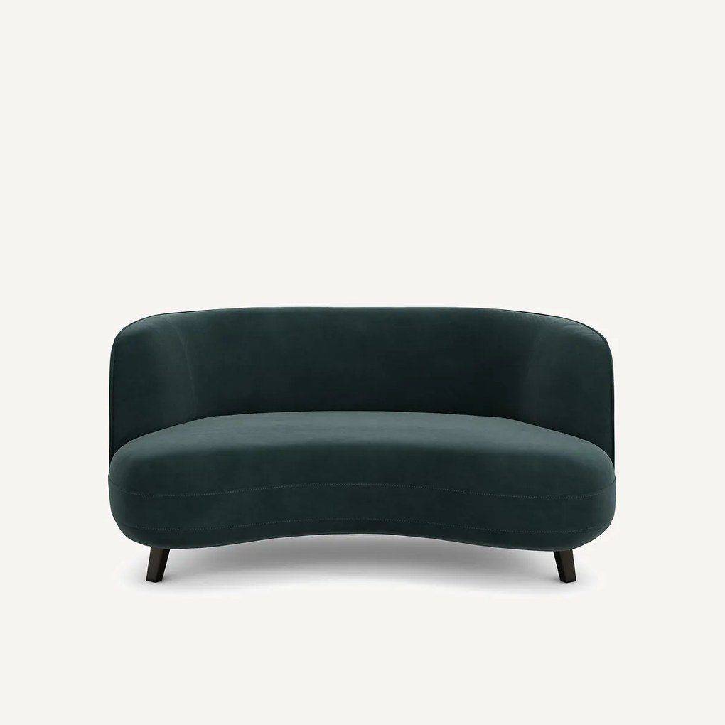 Bank XS in fluweel, Rosebury design E. Gallina