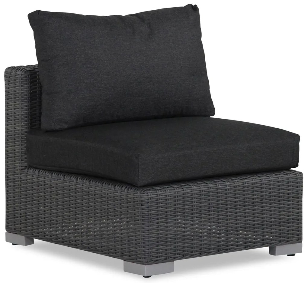 Hoek loungeset  Wicker Zwart 5 personen Garden Collections Toronto
