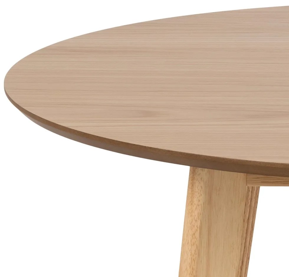 ROXY Natuurlijk eiken 105 cm - RONDE TAFEL VOOR KEUKEN/EETKAMER RETRO