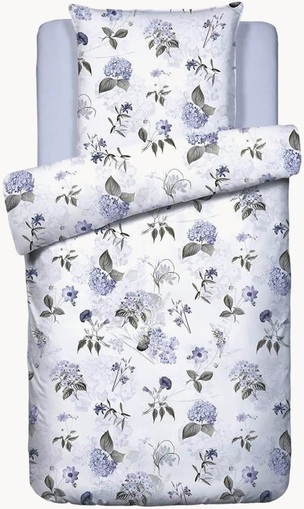 Katoensatijnen beddengoedset Fleurs Passion