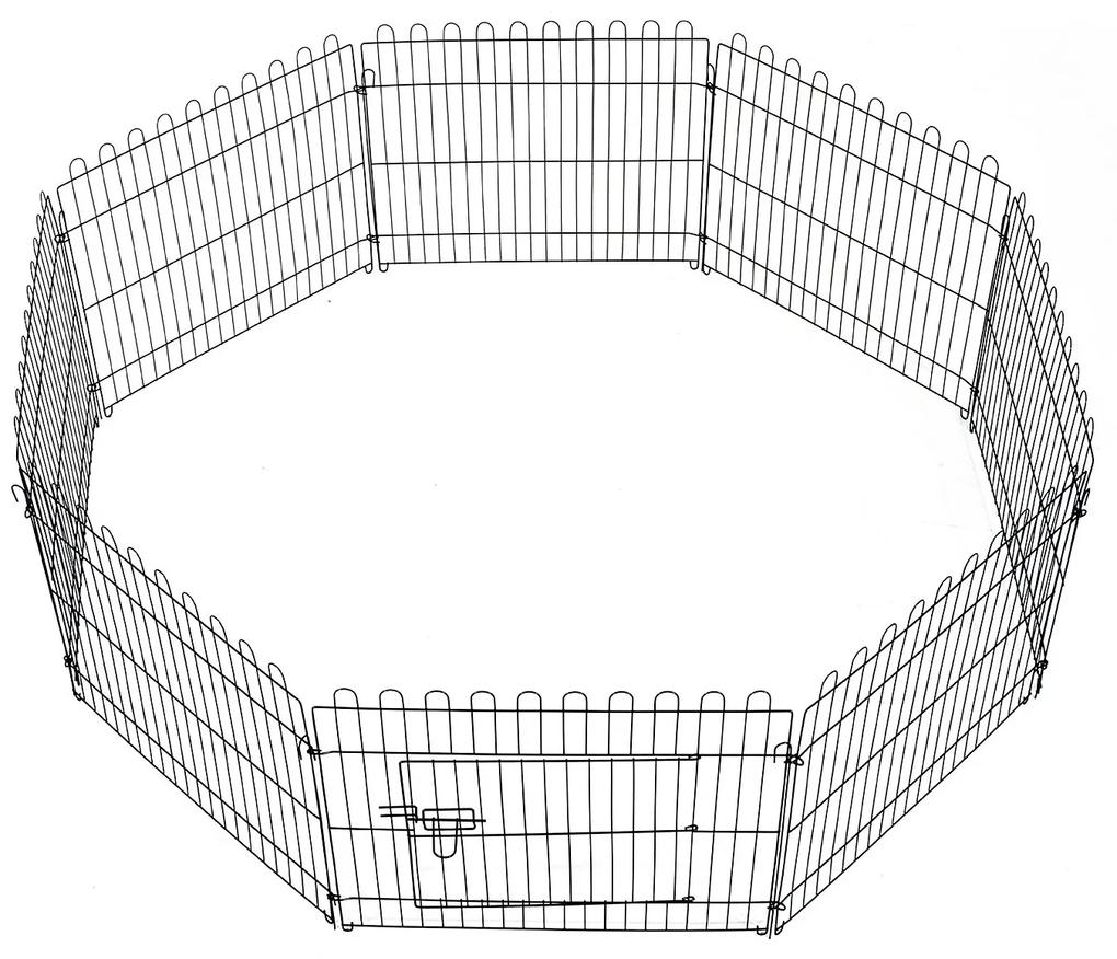 Paws Dierenren/ hok voor honden, konijnen en kippen - staal - zwart - 71 x 61cm