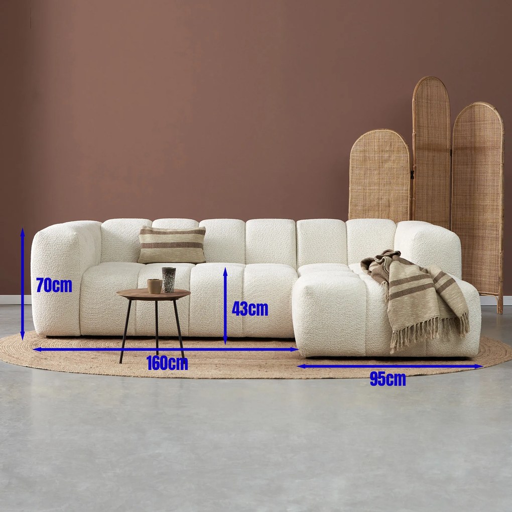 Design Bank Creme Hoek Links