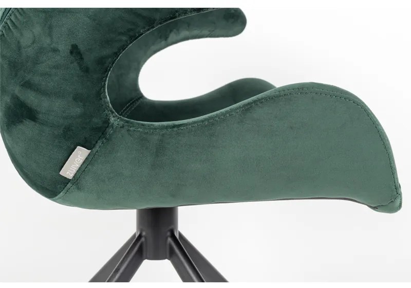 Zuiver Mia Eetkamerstoel Groen Velvet