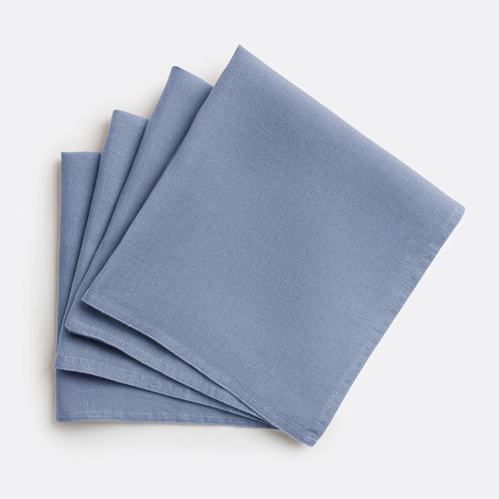Set van 4 servetten van gewassen linnen Victorine