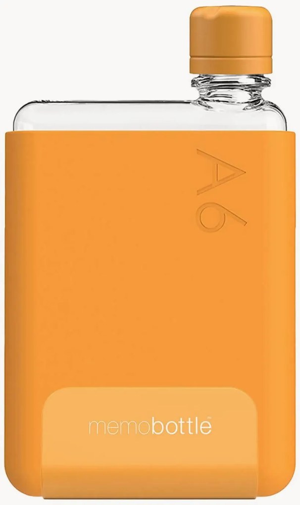 Waterfles Memobottle A6, met siliconen hoes