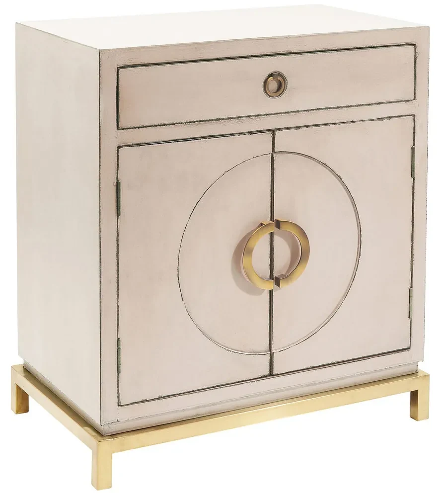 Kare Design Disk Roze Dressoir Met Goud - 76x45x86cm.