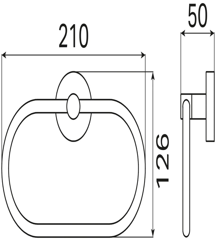 Haceka Kosmos handdoekring chroom