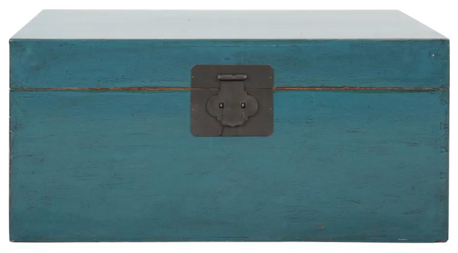 Fine Asianliving Antieke Chinese Kist Blauw Glossy B90xD54xH45cm