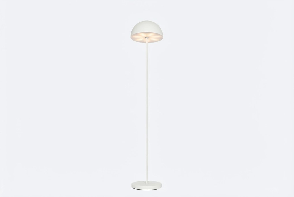 Buiten Vloerlamp Mushroom Wit Oplaadbaar -staps Dimbaar - Keira Kunststof /Staal Wit