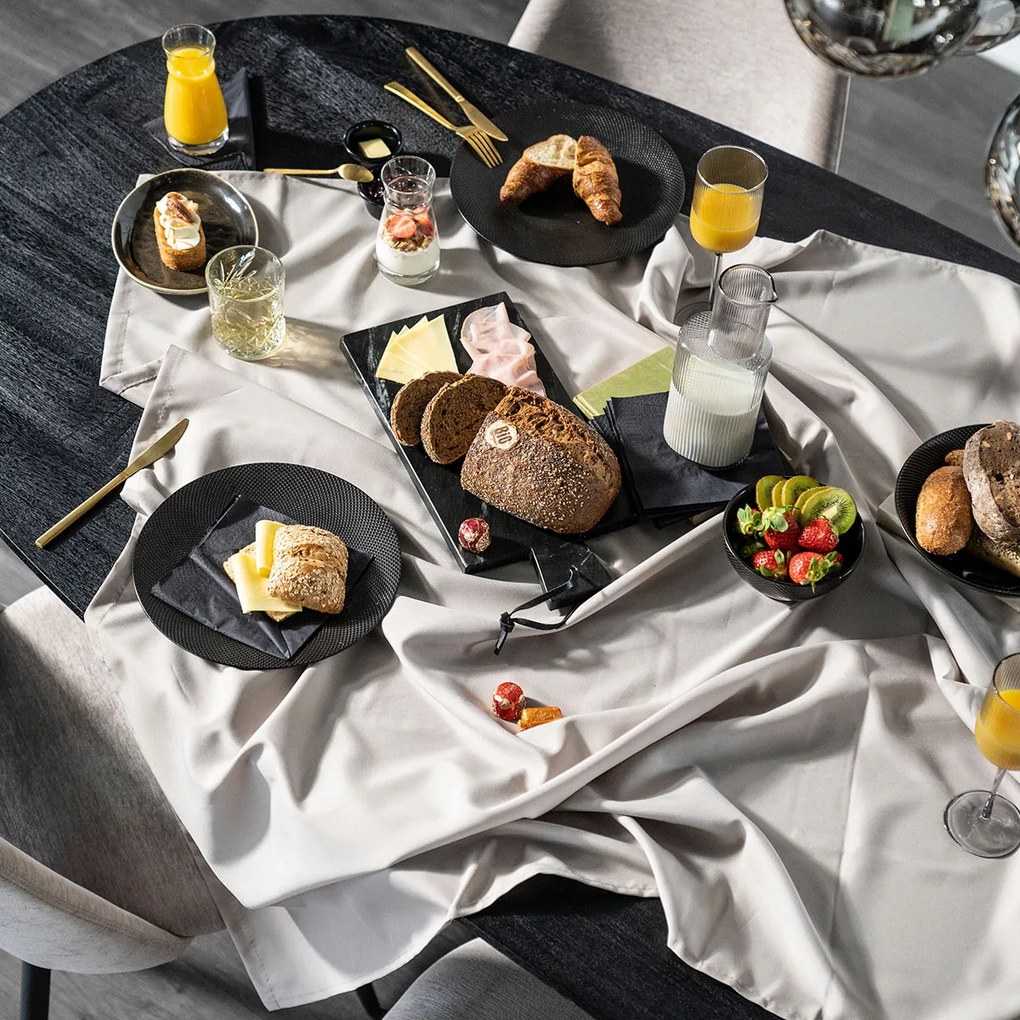 Ovale Eettafel Zwart 250 Cm - 250 X 110cm.