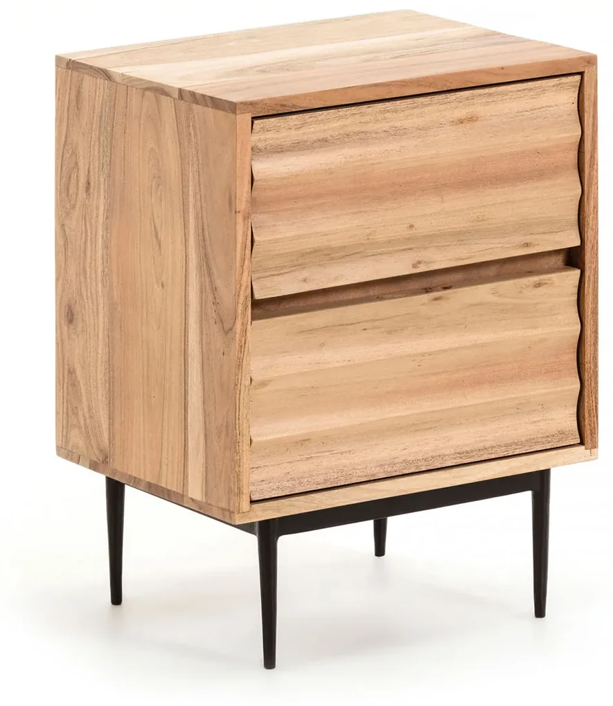 Kave Home Delsie Nachtkastje Van Licht Hout - 40x35x55cm. | BIANO