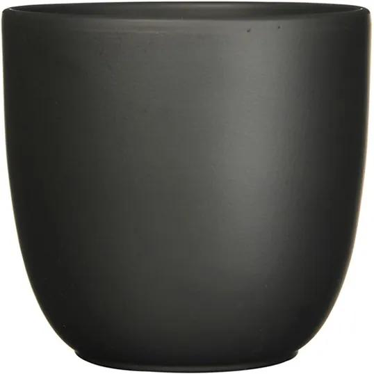Bloempot Pot rond es/12 tusca 13 x 13.5 cm zwart mat Mica