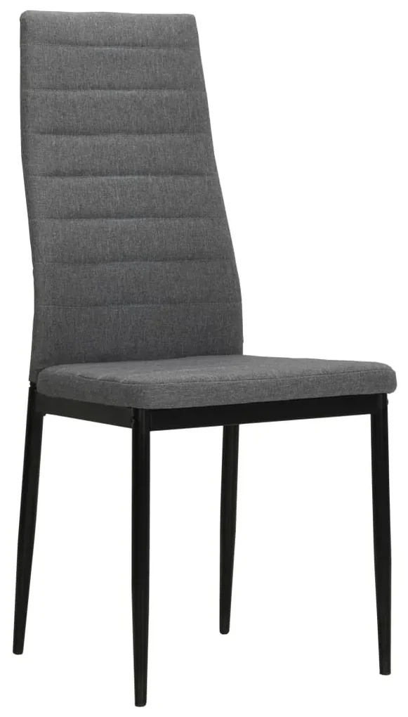 vidaXL Eetkamerstoelen 4 st stof lichtgrijs