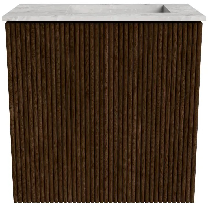 Mondiaz Joya DLux 40cm toiletmeubel walnut met wastafel faye rechts 1 kraangat glace