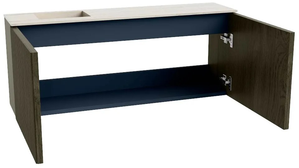 Mondiaz Joya DLux 100cm toiletmeubel shadow met wastafel faye links 1 kraangat meli