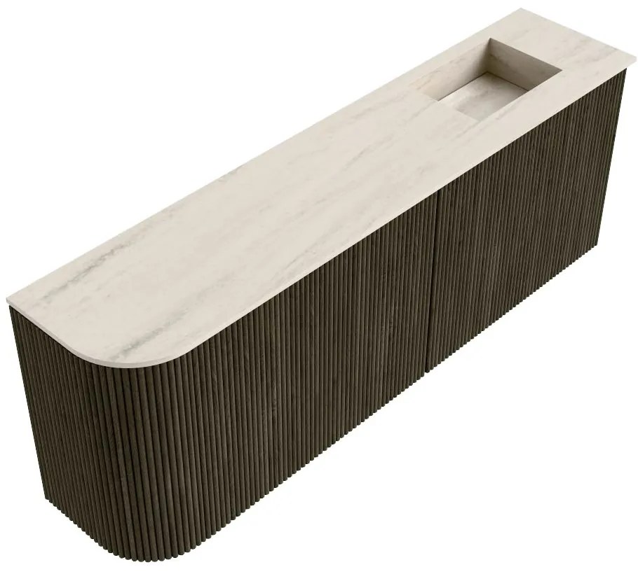 Mondiaz Joya DLux 110cm toiletmeubel ronding links shadow met wastafel faye rechts 1 kraangat meli