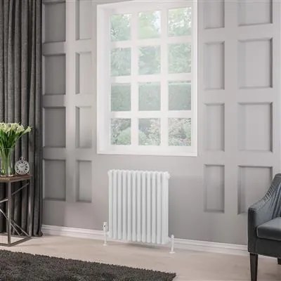 Eastbrook Rivassa 3 koloms radiator 55x60cm staal 979W wit glans