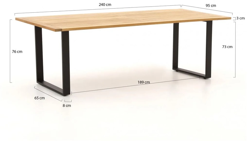 Apple Bee Condor dining tuintafel 240x95x75cm