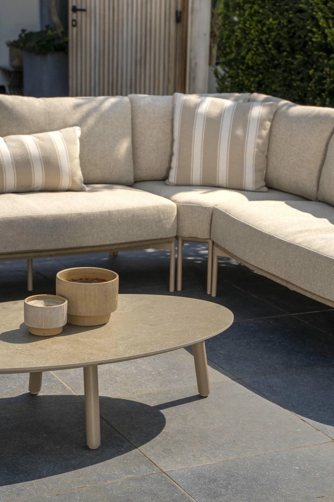 Taste by 4 Seasons Florence hoek loungebank latte *Showroommodel LoungebankLoungeset taupe weerbestendig