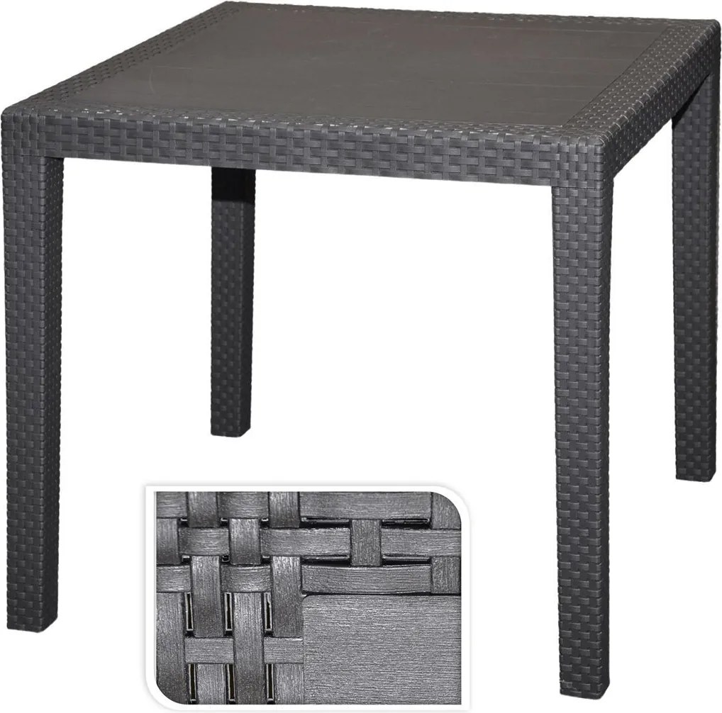 Tuintafel King - 79x79cm - Antraciet